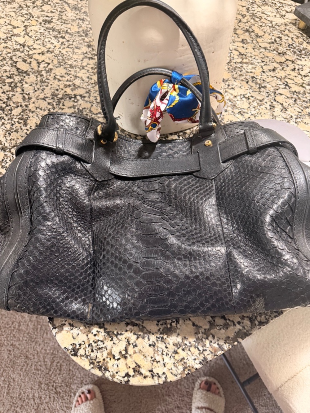 Gucci GG Running large python tote - Picture 2 of 4